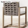 Luxury Modern Teak Outdoor Dining Furniture Set with Waterproof Durable Design for Patio and Garden