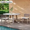 Luxury Modern Teak Outdoor Dining Furniture Set with Durable Waterproof Tables and Chairs for Patio Use