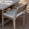 Luxury Modern Teak Outdoor Dining Furniture Set with Durable Waterproof Tables and Chairs for Patio Use
