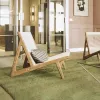 Luxury Modern Teak Outdoor Garden Sofa Set Olifen Rope Woven Design Durable Waterproof Cushions Weather Resistant UV-Resistant