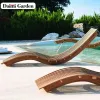 Luxury Modern Teak Sun Lounger Outdoor Pool Furniture Durable Eco-Friendly Living Room Beach Leisure