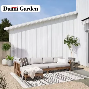 Luxury Modern Waterproof Teak Wood Sectional Garden Outdoor Sofa Set Cushions for Villa Apartment Courtyard Balcony Patio Hotel