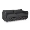 Luxury Outdoor Garden Aluminum Sofa Set with Rope Modern Design for Hotels Parks Courtyards Apartments