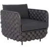 Luxury Outdoor Garden Aluminum Sofa Set with Rope Modern Design for Hotels Parks Courtyards Apartments