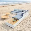 Luxury Outdoor Patio Sectional Set Aluminium Frame-Modern Design Waterproof Eco-Friendly for Hotel Garden Courtyard Park Use