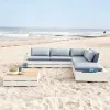 Luxury Outdoor Patio Sectional Set Aluminium Frame-Modern Design Waterproof Eco-Friendly for Hotel Garden Courtyard Park Use