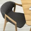 Luxury Solid Teak Wood Dining Table Chairs Set-Modern Design Waterproof Durable Outdoor Furniture for Hotels Villas-Wholesale