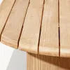 Luxury Teak Frame High Platform Cushion Solid Teak Modern Outdoor Single Sofa Chair for Dining and Hotel Use