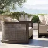 Luxury Teak Wood Garden Sofa Set Modern Outdoor Furniture for Courtyard Park Hotel Villa Patios Poolsides Waterproof Sunproof
