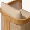 Luxury Teak Wood Garden Sofa Set Modern Outdoor Furniture for Courtyard Park Hotel Villa Patios Poolsides Waterproof Sunproof