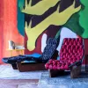 Luxury Teak Wood Rope Weaving Garden Sofa Set Outdoor Furniture for Hotel Courtyard Park Apartment Use