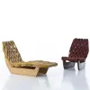 Luxury Teak Wood Rope Weaving Garden Sofa Set Outdoor Furniture for Hotel Courtyard Park Apartment Use