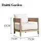Luxury Waterproof Modern Garden Sofa Set Patio Teak Wood Aluminum Outdoor Courtyard Apartment Hotel Villa