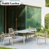 Manufacturers Wholesale Durable Teak Rattan Outdoor Dining Tables and Chairs for Sunny Courtyard Villa Garden Use