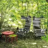 Modern All-weather Outdoor Furniture Villa Colorful Sofa Set Private Garden Courtyard Rope Woven Sofa