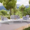 Modern Aluminum Alloy Outdoor Garden Sofa Set for Villa Courtyard Park Use-Durable Waterproof Design