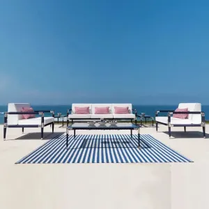 Modern Aluminum Frame Garden Sofa Set-Outdoor Furniture for Courtyard Hotel Villa Use