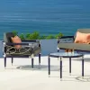 Modern Aluminum Frame Garden Sofa Set-Outdoor Furniture for Courtyard Hotel Villa Use