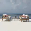 Modern Aluminum Frame Garden Sofa Set-Outdoor Furniture for Courtyard Hotel Villa Use