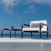 Modern Aluminum Frame Garden Sofa Set-Outdoor Furniture for Courtyard Hotel Villa Use