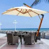 Modern Aluminum Outdoor Patio Garden Sun Umbrella with Granite Base 1.5m Radii Wind Resistant for Outdoor Furniture Park Use