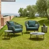 Modern Casual Sofa Set for Outdoor Garden Terrace Patio Hotel Park Use-Waterproof Rope Sofa with Eco-Friendly Design