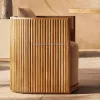Modern Comfortable Teak Dining Table and Chair Set for Garden Outdoor School Villa Use