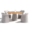 Modern Comfortable Waterproof Hotel Outdoor Garden Chair Set with Aluminum Rattan Chairs-Garden Patio Poolside Park Use