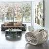 Modern Creative Rattan Garden Sofa Set Outdoor Leisure Furniture with Durable Waterproof Design for Courtyard Hotel Use