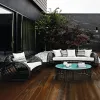 Modern Creative Rattan Garden Sofa Set Outdoor Leisure Furniture with Durable Waterproof Design for Courtyard Hotel Use