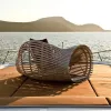 Modern Creative Rattan Garden Sofa Set Outdoor Leisure Furniture with Durable Waterproof Design for Courtyard Hotel Use