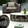 Modern Creative Rattan Garden Sofa Set Outdoor Leisure Furniture with Durable Waterproof Design for Courtyard Hotel Use