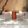Modern Design Comfortable Waterproof Durable Metal Rocking Garden Dining Table and Chair Set for Outdoor Use