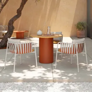 Modern Design Comfortable Waterproof Durable Metal Rocking Garden Dining Table and Chair Set for Outdoor Use