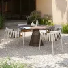 Modern Design Comfortable Waterproof Durable Metal Rocking Garden Dining Table and Chair Set for Outdoor Use