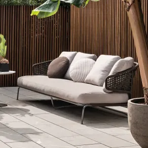 Modern Design Customizable Aluminum Waterproof Eco-Friendly Sofa Set for Outdoor Park Hotel Use with Rope Patio Furniture