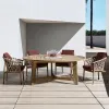 Modern Design Outdoor Dining Table Chair Combination Solid Wood Teak Courtyard Villa Homestay Hotel Terrace Garden Leisure