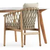 Modern Design Outdoor Dining Table Chair Combination Solid Wood Teak Courtyard Villa Homestay Hotel Terrace Garden Leisure