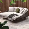 Modern Design Rattan Rope Sofa Chair Set Aluminum Alloy Eco-Friendly Waterproof Durable Outdoor Furniture for Hotel