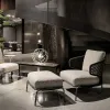 Modern Design Rattan Rope Sofa Chair Set Aluminum Alloy Eco-Friendly Waterproof Durable Outdoor Furniture for Hotel