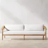 Modern Design Single Sofa Outdoor Furniture Casual Teak Single Garden Sofa Rattan Woven Sofa