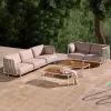 Modern Design Wood Sofa Set Outdoor Furniture for Garden Balcony Patio Hotel Use-Durable Waterproof Lounge Sofa
