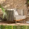 Modern Design Wood Sofa Set Outdoor Furniture for Garden Balcony Patio Hotel Use-Durable Waterproof Lounge Sofa