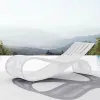 Modern Durable Hotel Lounger Aluminum Frame Rattan Outdoor Sunbed Villa Terrace Park Pool Garden Lounge Chair Furniture