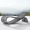Modern Durable Hotel Lounger Aluminum Frame Rattan Outdoor Sunbed Villa Terrace Park Pool Garden Lounge Chair Furniture