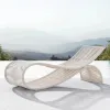 Modern Durable Hotel Lounger Aluminum Frame Rattan Outdoor Sunbed Villa Terrace Park Pool Garden Lounge Chair Furniture