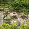 Modern Durable Teak Frame Wood Outdoor Table and Chairs for Restaurant Hotel Terrace Garden Use Waterproof Customized Service