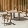 Modern Durable Teak Frame Wood Outdoor Table and Chairs for Restaurant Hotel Terrace Garden Use Waterproof Customized Service