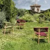 Modern Durable Teak Frame Wood Outdoor Table and Chairs for Restaurant Hotel Terrace Garden Use Waterproof Customized Service