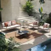 Modern Durable Waterproof Comfortable Rocking Aluminum Outdoor Sofa Set for Garden
